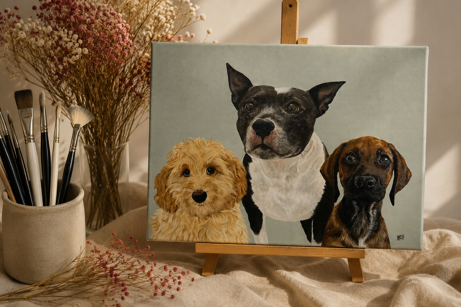 Fine art pet portrait commission